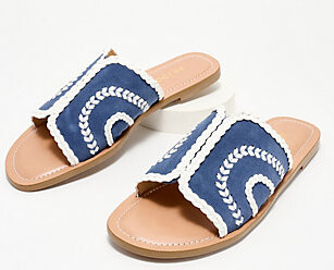 Leather Braided Flat Sandal - Seagate