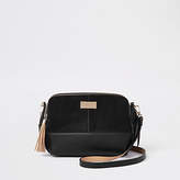 Thumbnail for your product : River Island Black triple compartment large cross body bag