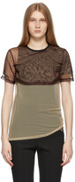 Thumbnail for your product : Ader Error Brown & Beige Overlap T-Shirt