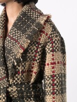 Thumbnail for your product : Lorena Antoniazzi Checked Belted Wrap Coat
