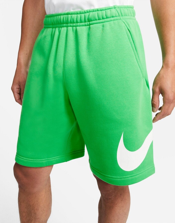 Nike Club Fleece HBR shorts in green - ShopStyle