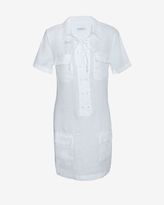 Thumbnail for your product : Equipment Lace Up Shirt Dress