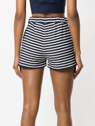 Majestic Filatures striped high waisted shorts