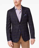 Thumbnail for your product : Tallia Men's Big and Tall Slim-Fit Charcoal/Purple Windowpane Plaid Sport Coat
