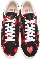 Thumbnail for your product : Comme des Garcons Play Black Canvas Heart Logo Low-Top Converse Pro Sneakers