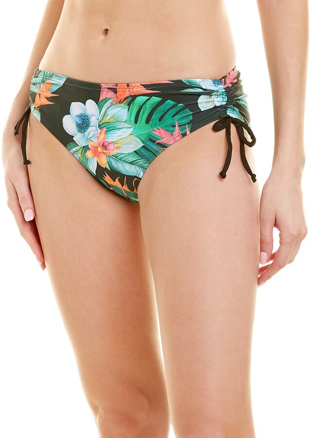Aquarti Womens Bikini Bottom with Side Drawstrings 