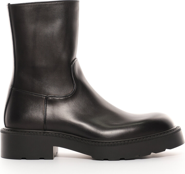 The Row Nobilis Leather Ankle Boots