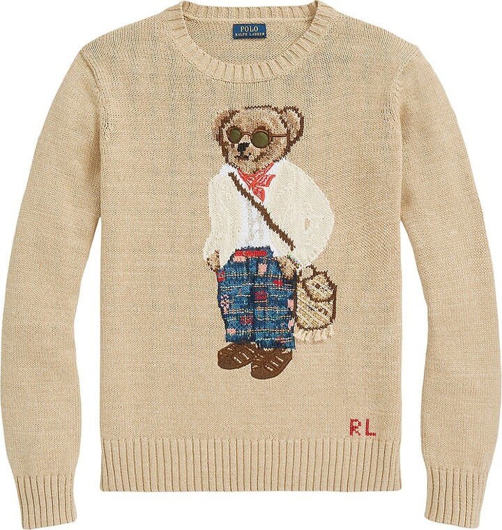 Polo Ralph Lauren Madras Knit Bear Sweater - ShopStyle