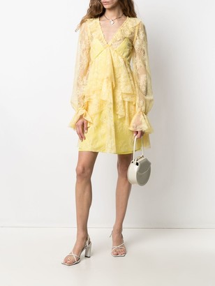 Blumarine Lace-Ruffle Dress