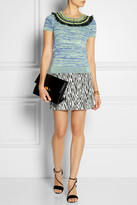 Thumbnail for your product : Milly Embellished stretch-knit top
