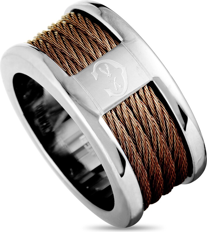 Charriol Forever Stainless Steel and Bronze PVD Cable Band Ring