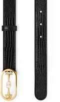 Thumbnail for your product : Gucci Lizard belt with Interlocking G Horsebit buckle