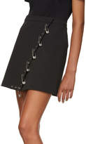 Thumbnail for your product : Versus Black Safety Pin and Grommet Fold Over Miniskirt