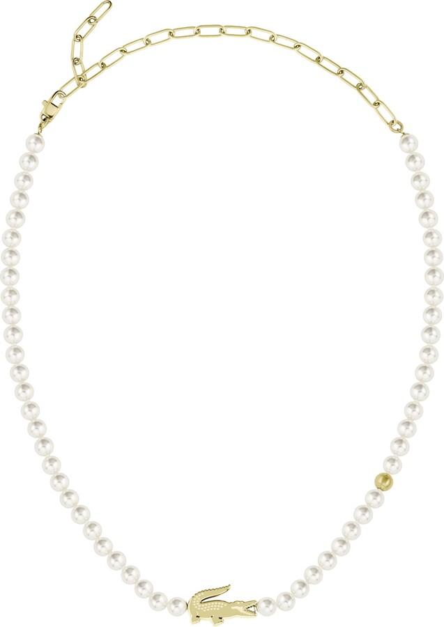 Lacoste Jewelry Men's and Women's Matchpoint Glass Pearls and Necklace - Fashion Jewelry