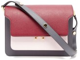 Thumbnail for your product : Marni Trunk Medium Leather Shoulder Bag - Navy Multi