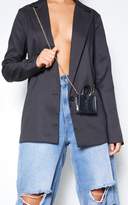 Thumbnail for your product : PrettyLittleThing Black Croc Micro Mini Chain Bag