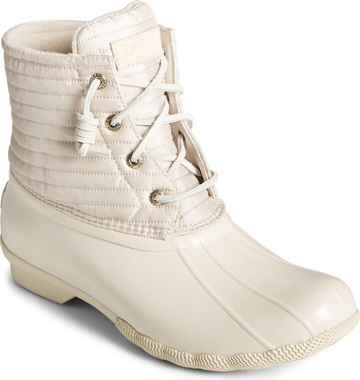 white sperry rain boots