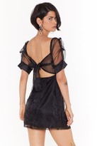 Thumbnail for your product : Nasty Gal Womens A Diamond in the Puff Organza Mini Dress - Black - 10