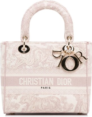 Christian Dior Lady D-Lite Bag Embroidered Canvas Mini - ShopStyle