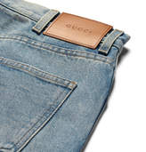 Thumbnail for your product : Gucci Slim-Fit Distressed Stonewashed Denim Jeans