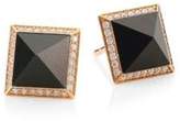 Thumbnail for your product : Roberto Coin Obelisco Jade 18K Gold Stud Earrings