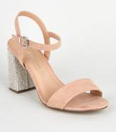 Thumbnail for your product : New Look Wide Fit Suedette Gem Embellished Heels