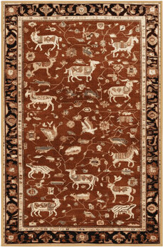 Bloomsbury Market Machine Washable Persian Brown Area Rug
