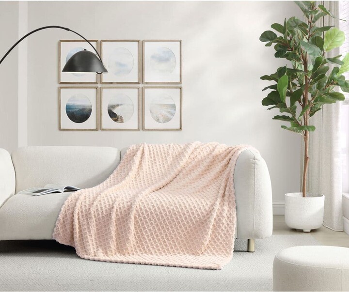 Swift Home Jacquard Plush Throw Blanket 50 in. x 70 in.