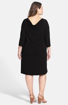 Thumbnail for your product : Eileen Fisher Ballet Neck Jersey Shift Dress (Plus Size)