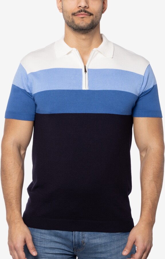 Spring+Mercer Spring + Mercer Men's Striped Polo Sweater
