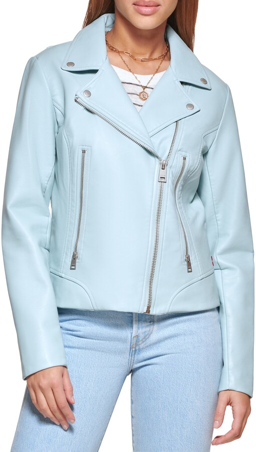 Blue Leather Jacket For Women | Shop the world's largest 