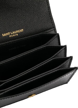 Saint Laurent Logo Plaque Snap Wallet