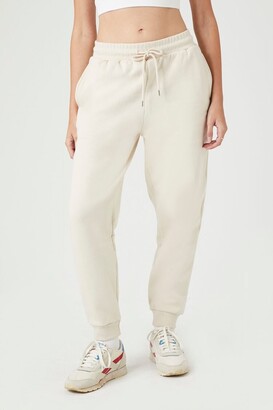 Forever 21 Women's Fleece Drawstring Joggers in Oatmeal, XL - ShopStyle  Activewear Pants