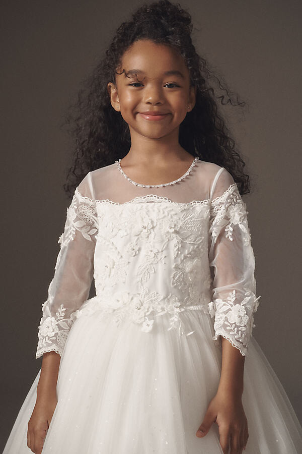 Lace Princess Daliana Flower Girl Dresses Princess Daliana Pearl