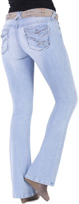 Amethyst Jeans Loren Back-Button Flare Jeans