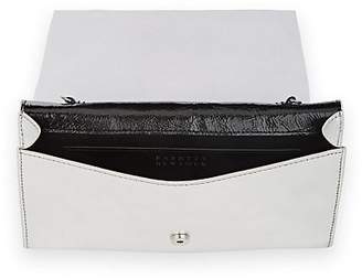 Barneys New York Women's Metallic Leather Large Chain Wallet - Silver