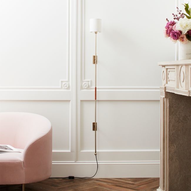Leggero Champagne Pole Plug-In Wall Sconce by goop