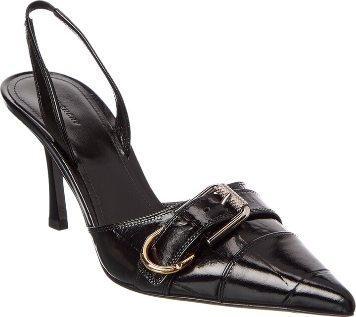 Givenchy Voyou Croc-Embossed Slingback Pump