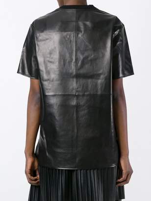 Givenchy V-neck leather T-shirt