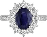 Thumbnail for your product : Sterling silver sapphire diamond accent & lab-created white sapphire ring