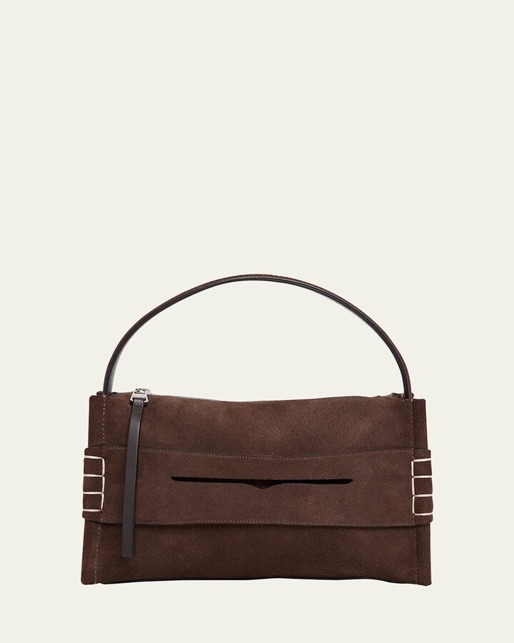 J.W.Anderson Loafer Suede Crossbody Bag