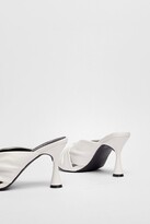 Thumbnail for your product : Nasty Gal Womens Faux Leather Twisted Stiletto Heeled Mules