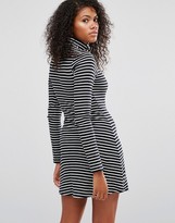 Thumbnail for your product : Brave Soul Turtleneck Stripe Dress