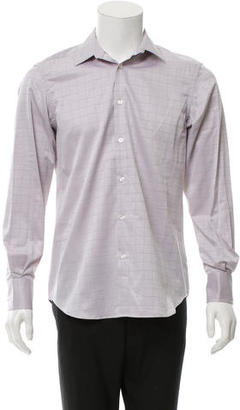 Balenciaga Windowpane Button-Up Shirt w/ Tags