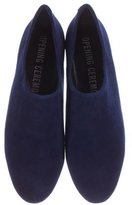 Thumbnail for your product : Opening Ceremony Suede Round-Toe Booties w/ Tags
