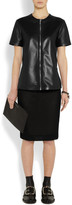 Thumbnail for your product : Givenchy Top with front zip in black leather
