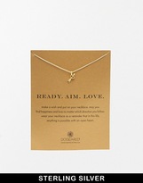 Thumbnail for your product : Dogeared Gold Plated Ready. Aim. Love Arrow Heart Necklace