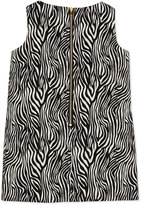 Thumbnail for your product : Milly Minis Zebra Print Pocket Shift Dress, Black/White