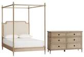Thumbnail for your product : Pottery Barn Teen Colette Canopy Bed + Wide Dresser Set, Queen, Water-Based Washed Sand
