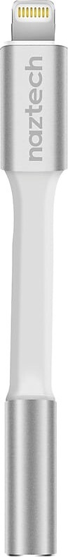 Naztech 3.5mm MFi-Certified Audio Adapter with Lightning Connector, White (14647)